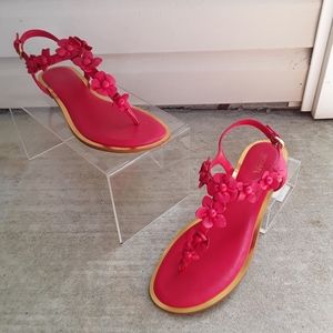 Michael Kors Tricia Pink Floral Sandals Size 8 M